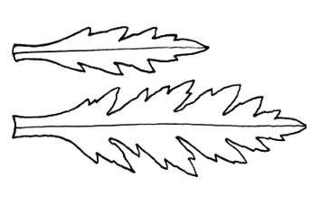 Трафарет листьев ромашки