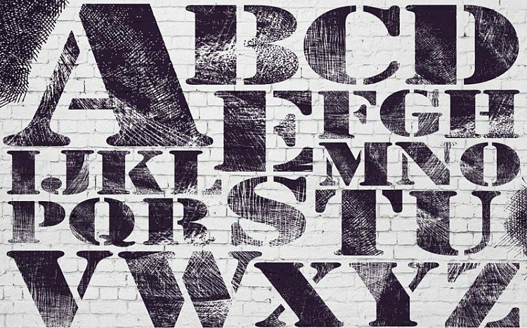 Надписи на стене в стиле лофт