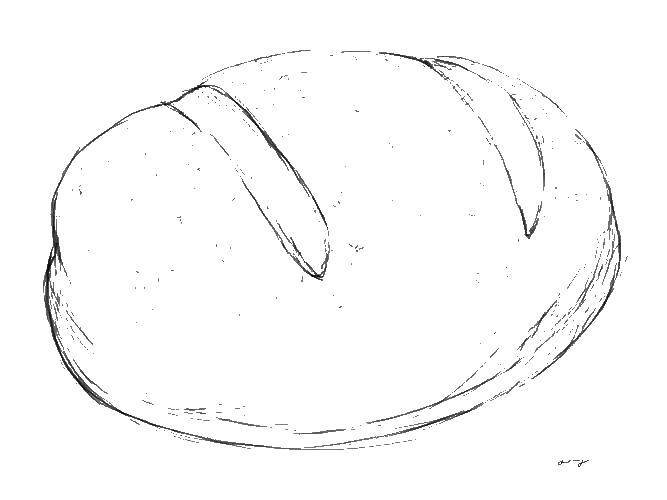 Хлеб раскраска