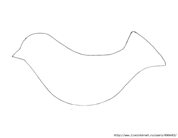 Контур птицы для аппликации