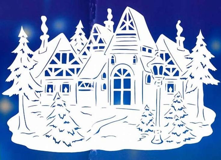 Украшения на окна домики