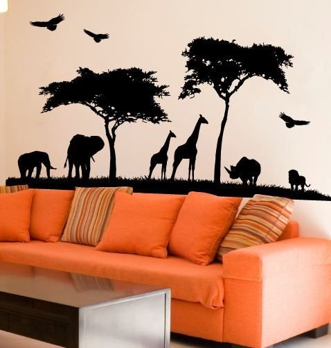 Наклейка на стену Саванна