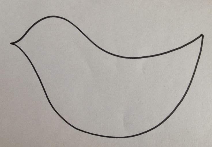 Трафарет птички для вырезания