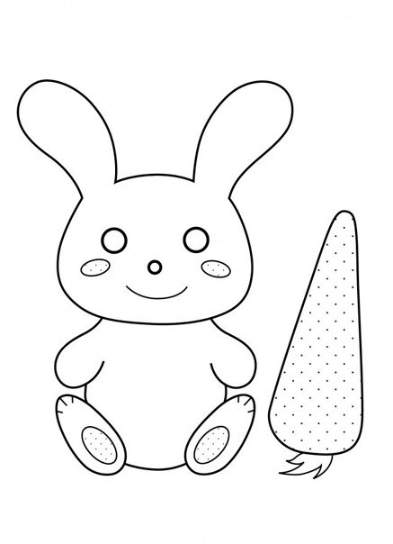 Зайка раскраска для детей