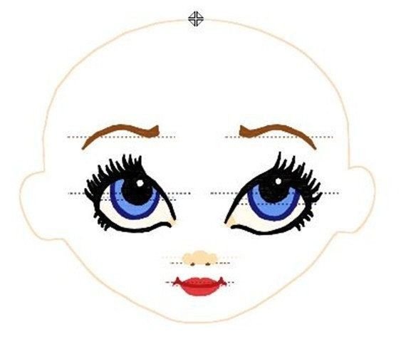Трафареты глаз для кукол
