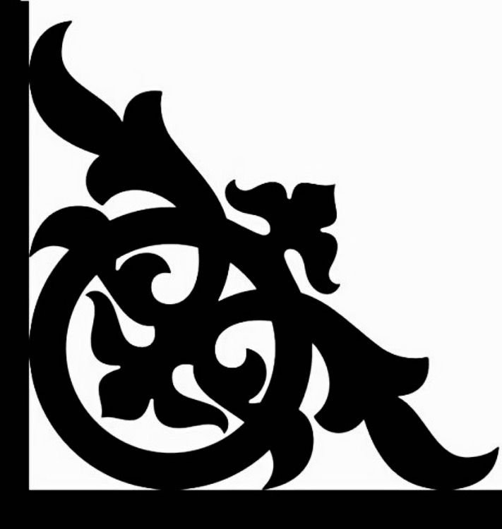 Угловой узор трафарет