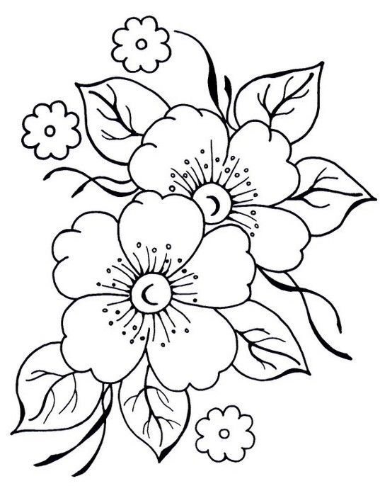 Трафареты цветов для вышивки