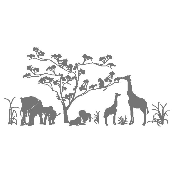 Трафареты животных на стену