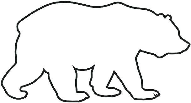 Силуэт медведя для детей
