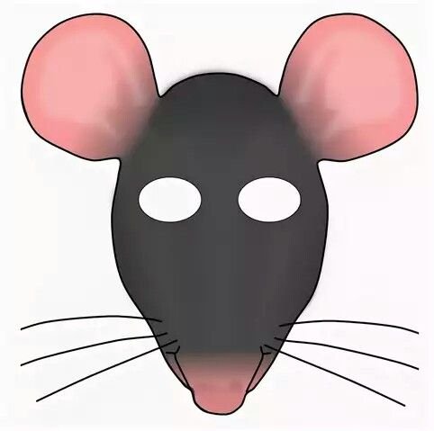 Маска крысы печать