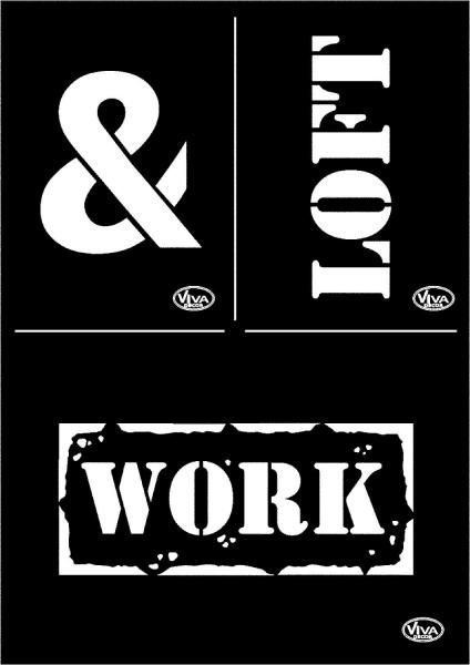 Трафаретные надписи в стиле лофт