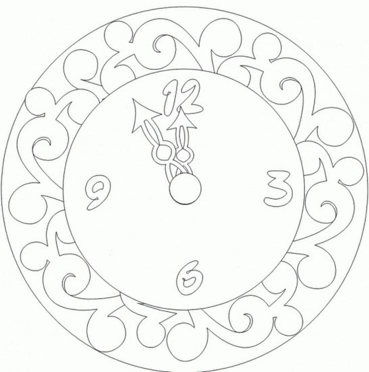Часы-раскраска. Новогодние