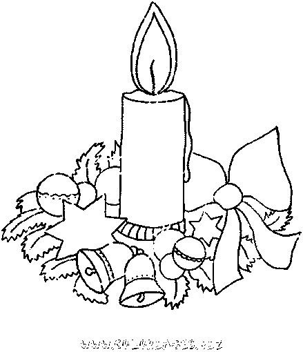 Раскраски новогодние свечи для детей