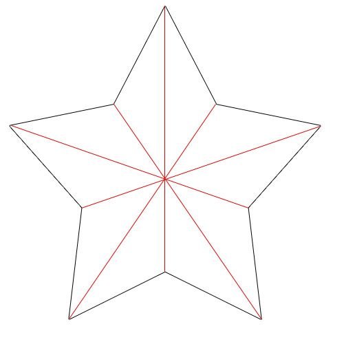 Шаблон для обьььььььемной звезды