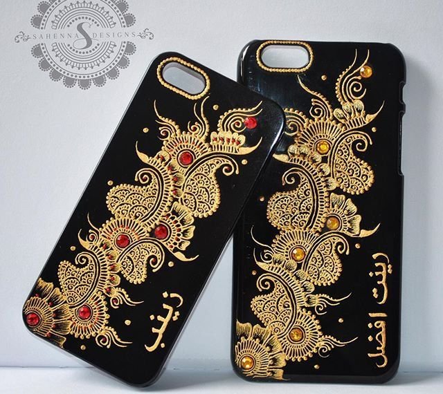 Точечная роспись чехла для телефона