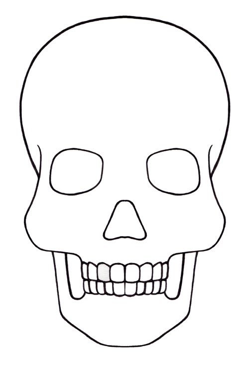 Череп трафарет