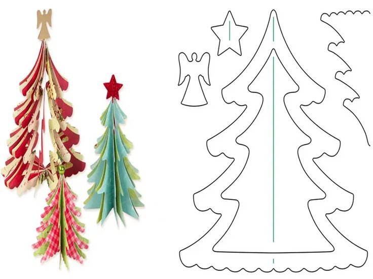 Елка из бумаги объемная