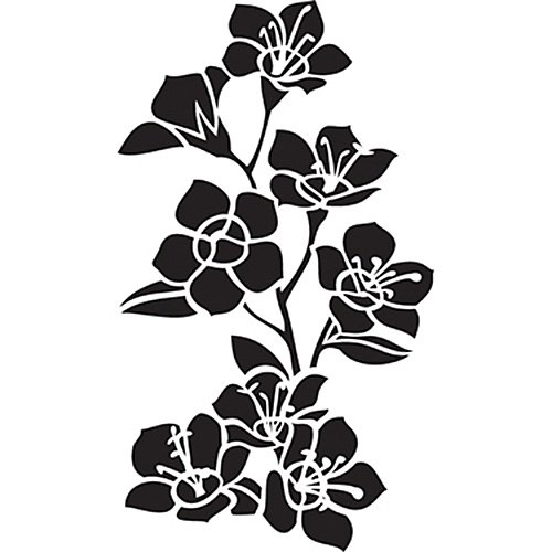 Трафарет цветы для покраски