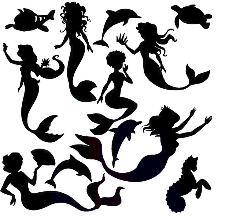 Силуэт русалки