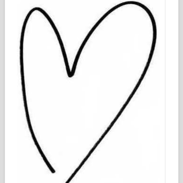 Сердце вытянутое контур