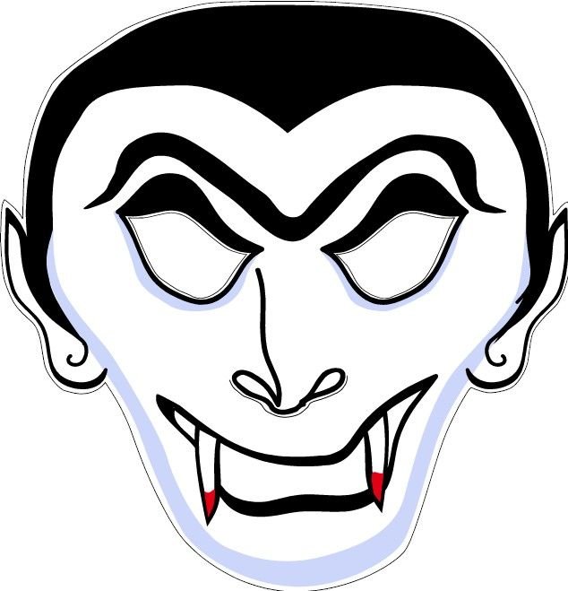 Маска для Хэллоуина из бумаги