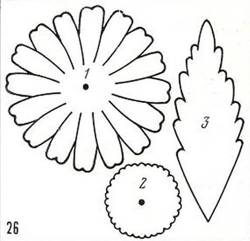 Трафареты цветов для поделок
