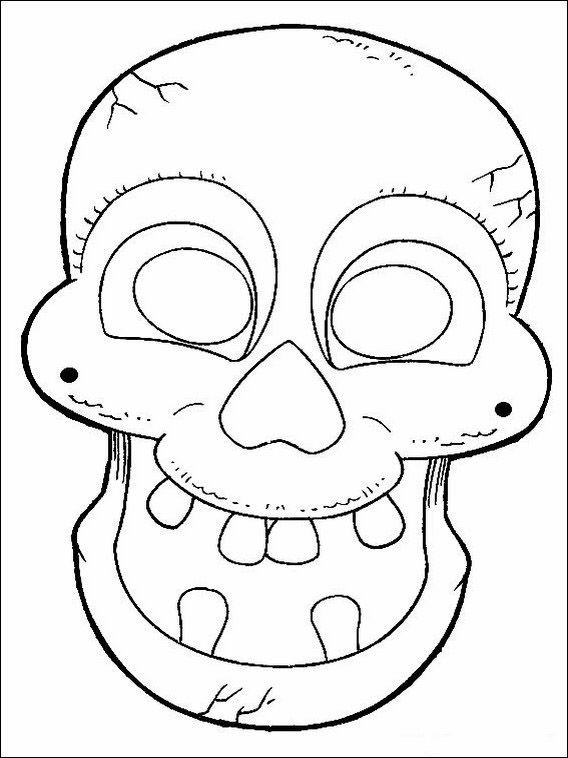 Маска раскраска для детей