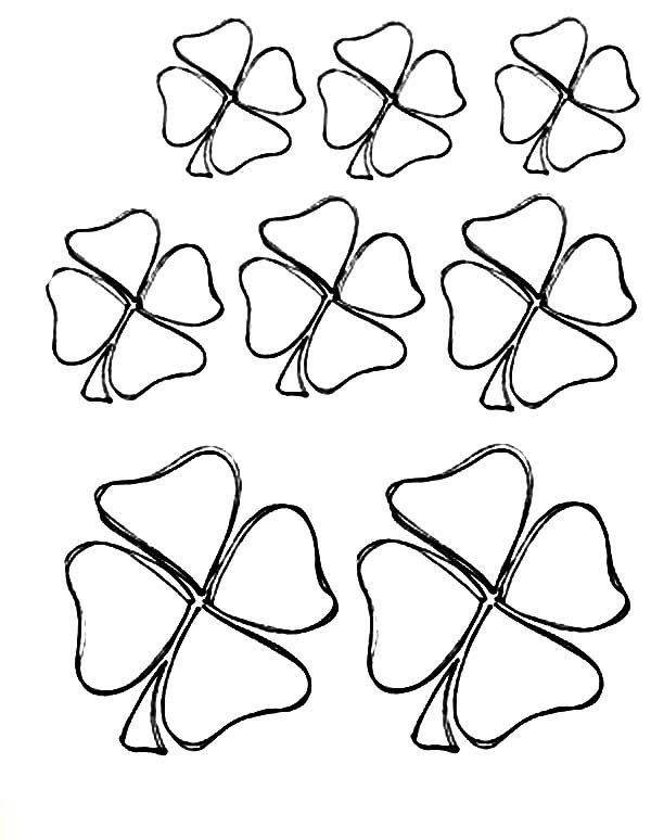 Четырехлистный Клевер раскраска