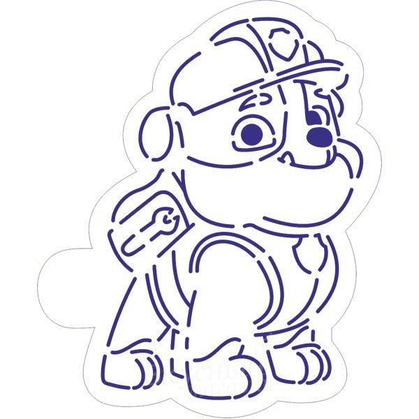 Крепыш Щенячий патруль трафарет