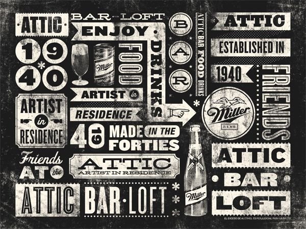 Постеры надписи в стиле лофт