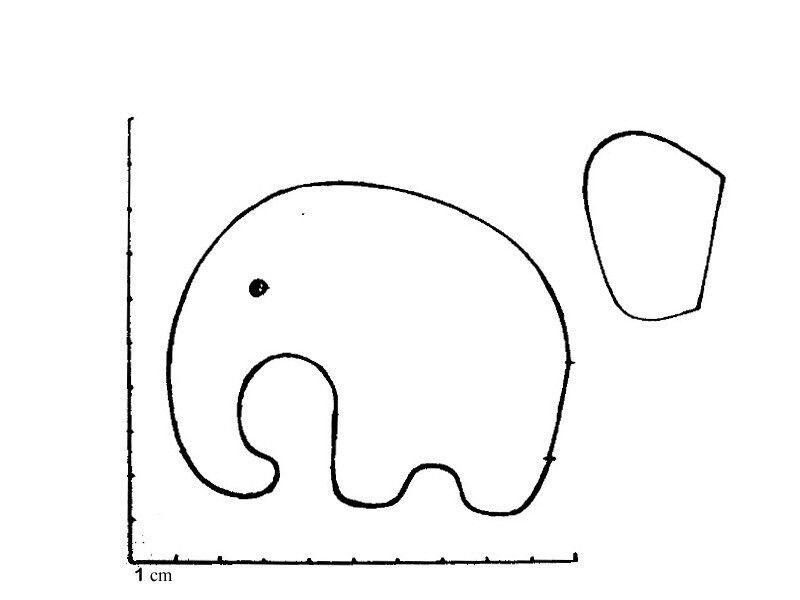 Трафарет Слоник из фетра
