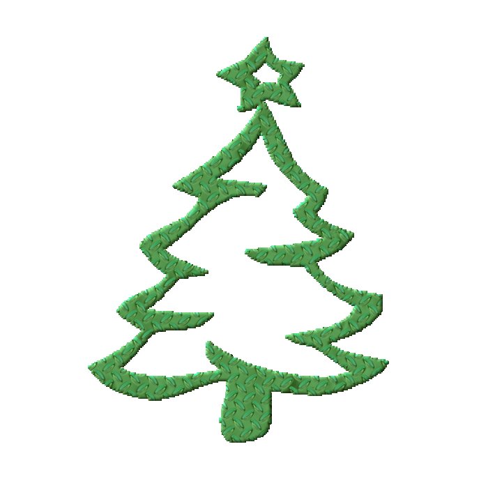 Елочка контур