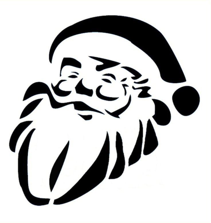 Дед Мороз трафарет