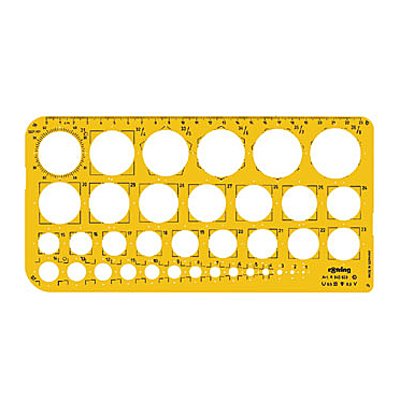 Линейка трафарет с кругами