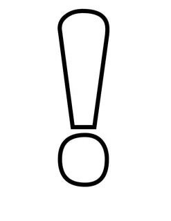 Восклицательный знак трафарет