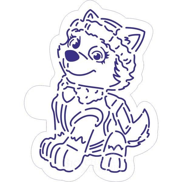 Трафареты на окна новогодние Щенячий патруль