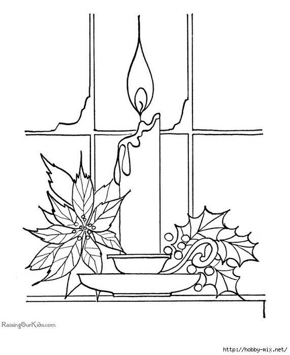 Новогодние витражи на окна