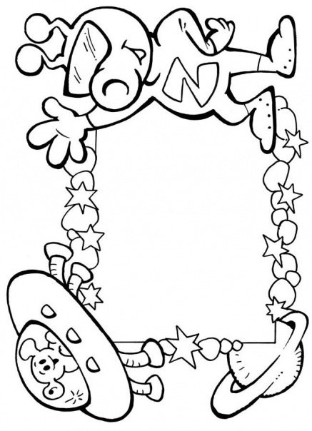 Рамка раскраска