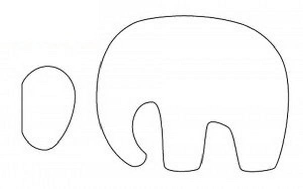 Трафарет Слоник из фетра