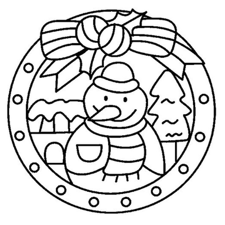 Новогодний витраж для детей