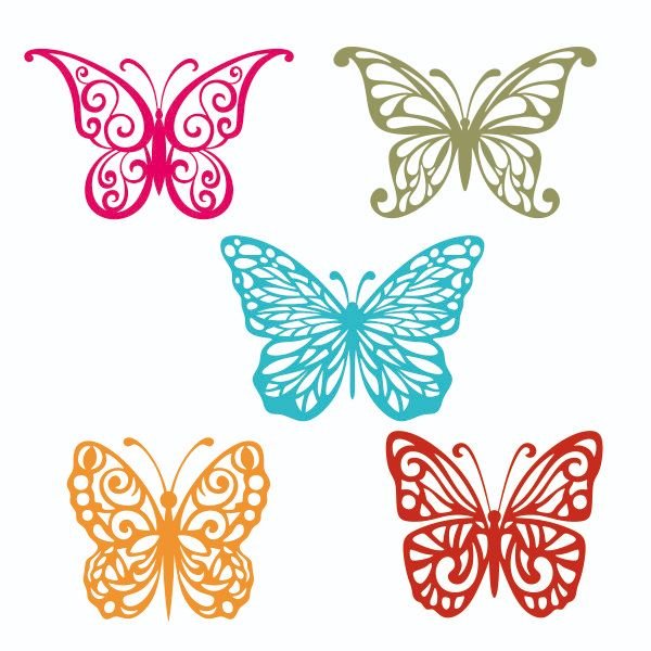 Бабочки для вырезания цветные