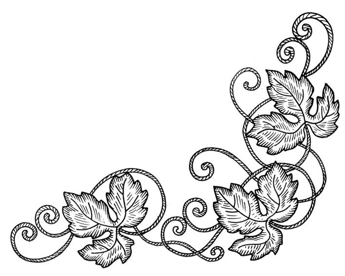 Угловой цветочный орнамент