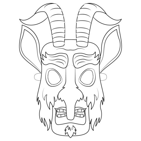 Раскраски маски на Хэллоуин