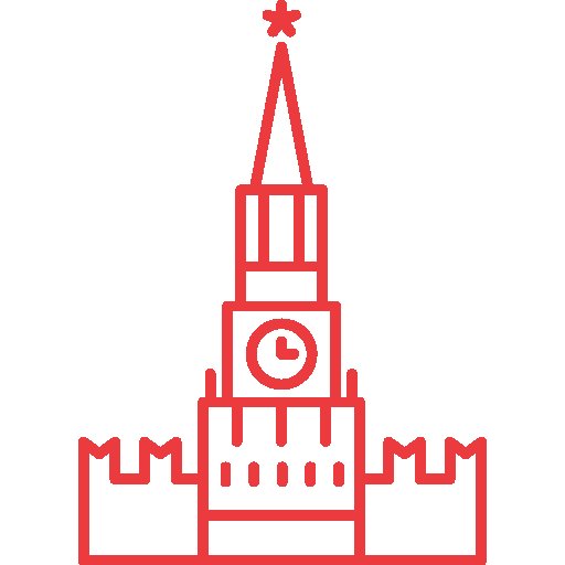 Спасская башня Московского Кремля раскраска