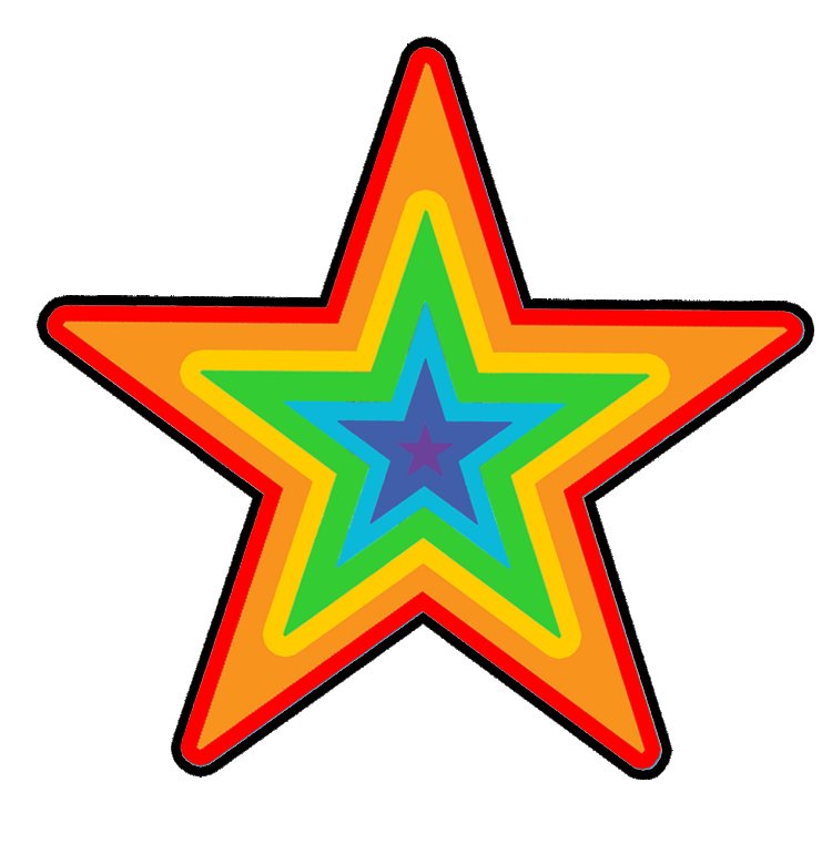 Красивые разноцветные звездочки