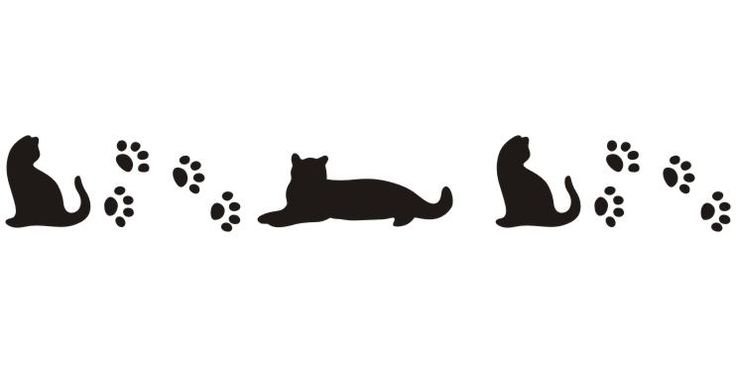 Следы кошки силуэт