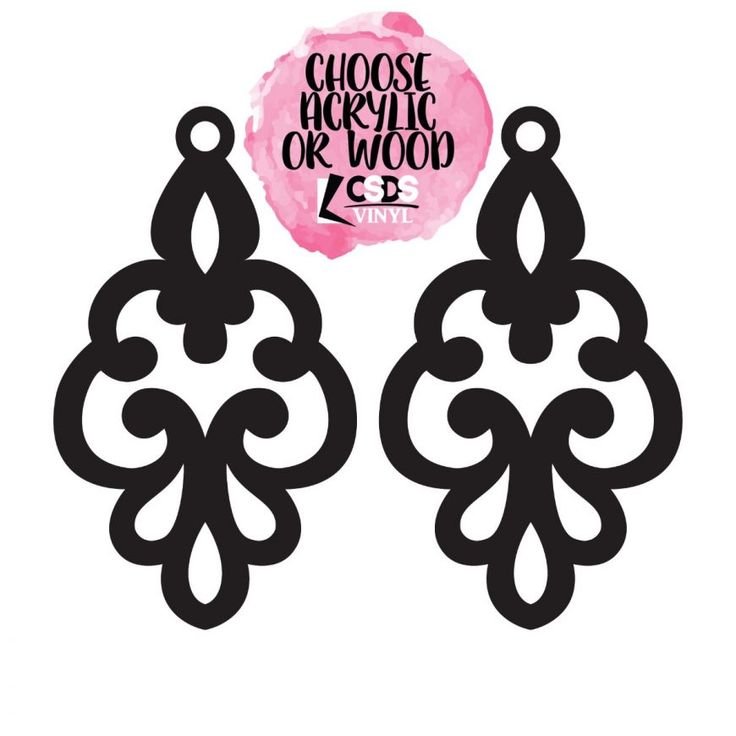 Серьги с орнаментом