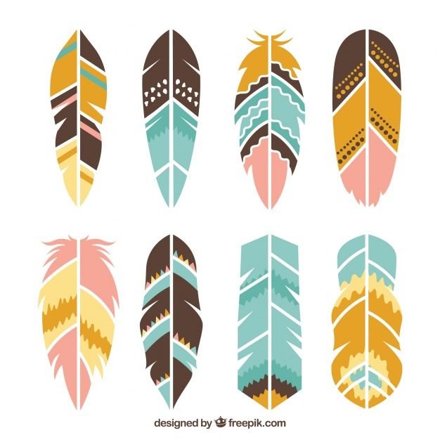 Индейские перья вектор