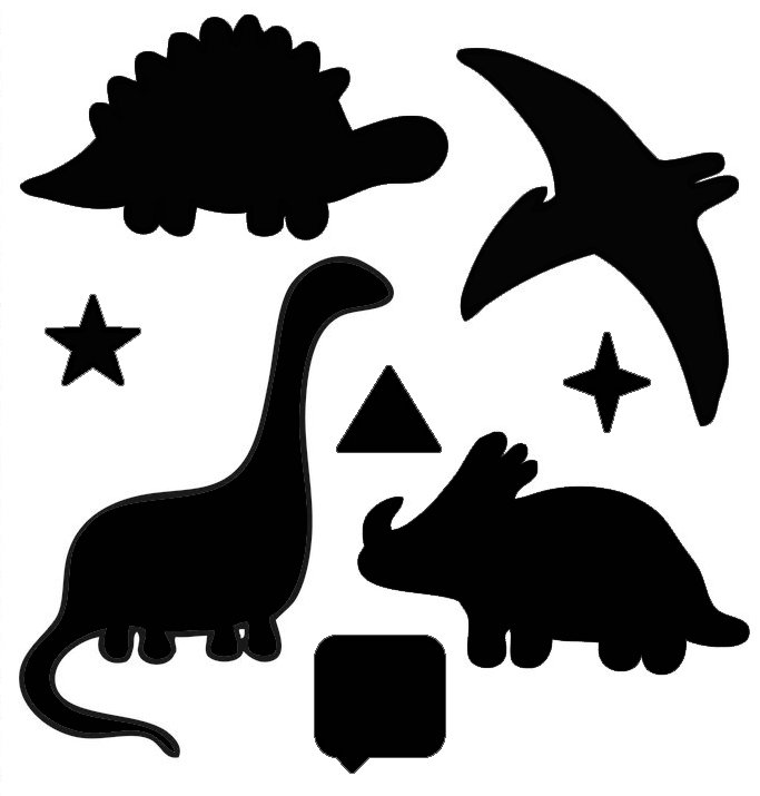 Дино трафарет
