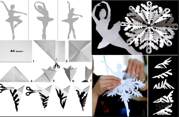 Снежинки из бумаги